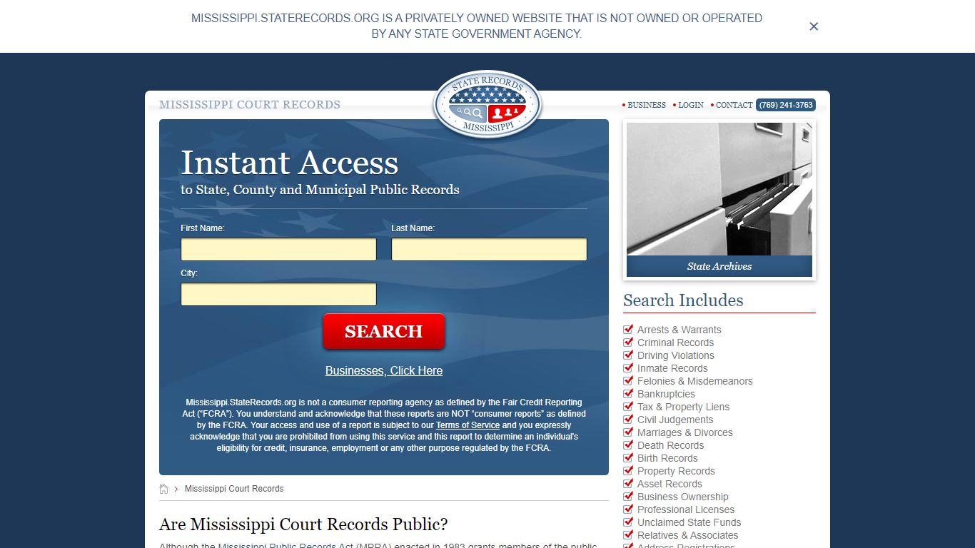 Mississippi Court Records | StateRecords.org